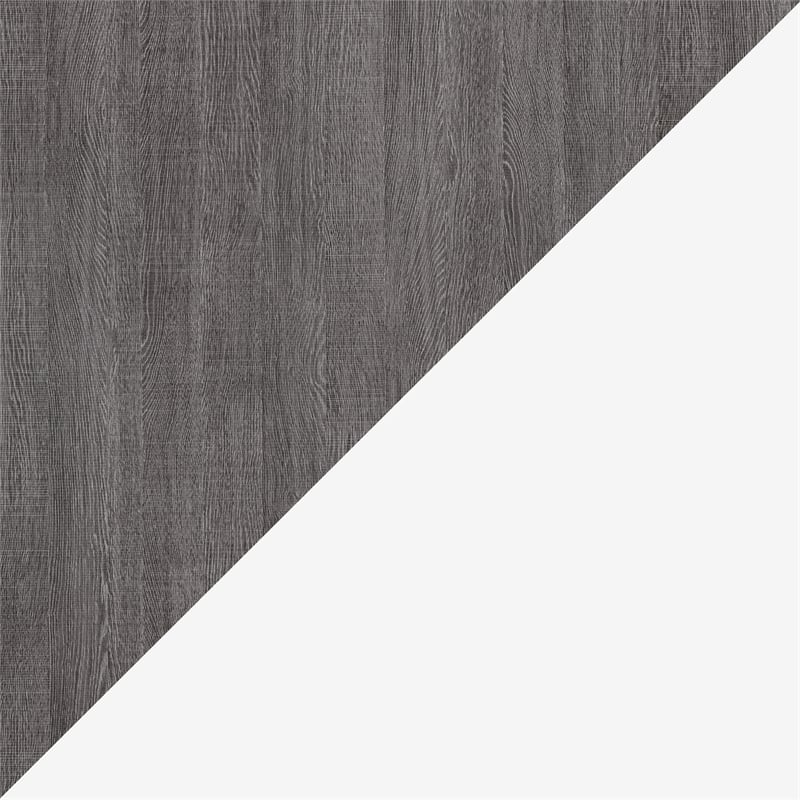 Bestar Nebula 109W Engineered Wood Full Wall Bed Kit in Bark Gray & White