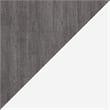 Bestar Nebula 109W Engineered Wood Full Wall Bed Kit in Bark Gray & White