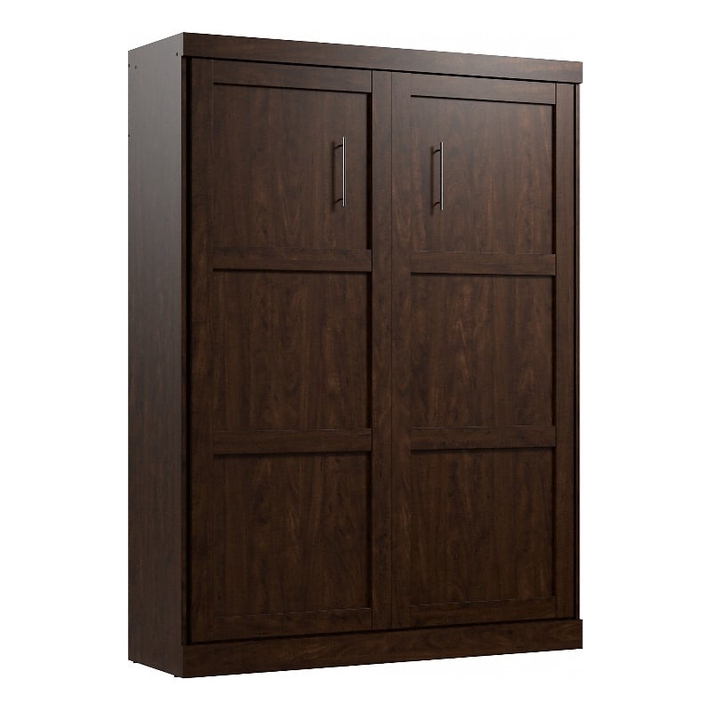 Bestar Pur 65W Queen Murphy Bed in Chocolate