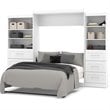 Bestar Pur Queen Wall Bed with Storage in White