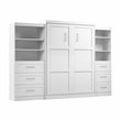 Bestar Pur Queen Wall Bed with Storage in White