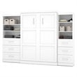 Bestar Pur Queen Wall Bed with Storage in White