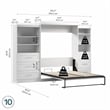 Bestar Pur Queen Wall Bed with Storage in White