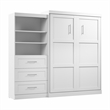Bestar Pur Queen Wall Bed with Storage in White