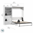 Bestar Pur Queen Wall Bed with Storage in White