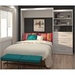 Bestar Pur Queen Wall Bed with Storage in White