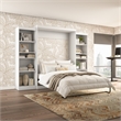 Bestar Pur Queen Murphy Bed and 2 Shelving Units (115W) in White