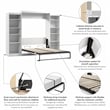 Bestar Pur Queen Murphy Bed and 2 Shelving Units (115W) in White