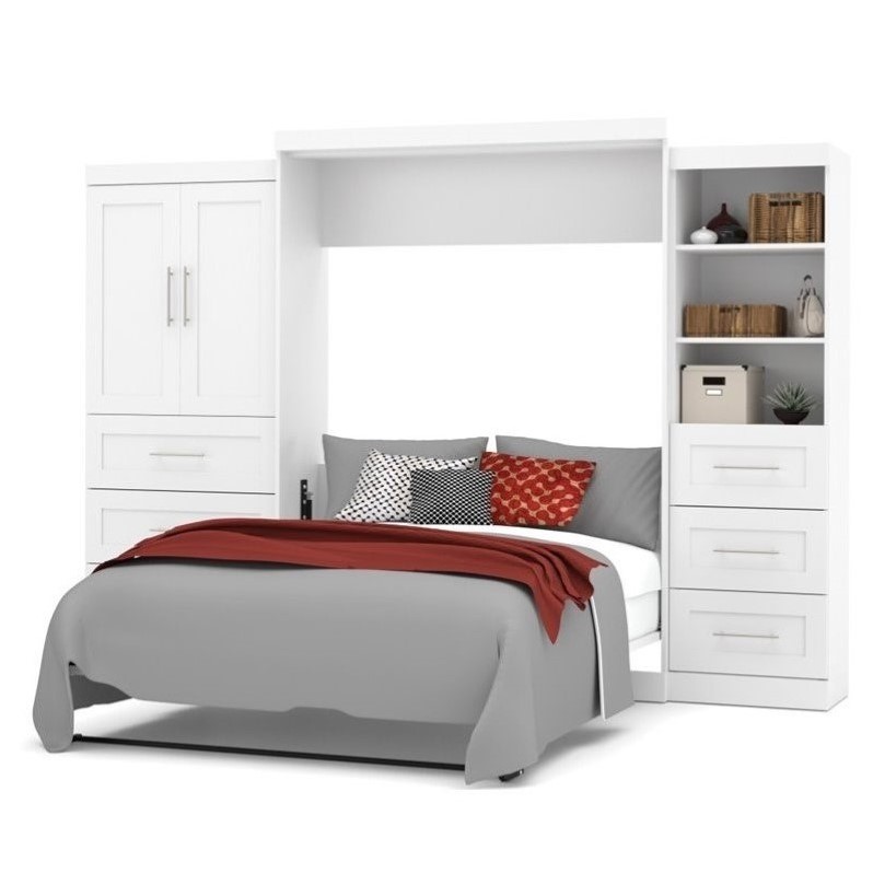 queen wall bed with storage