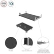 Bestar Connexion Computer Keyboard Shelf in Gray