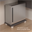 Connexion L Shaped Desk with Hutch in Slate and Sandstone - Engineered Wood