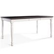 Crosley Furniture Shelby Wood Turned Leg Extendable Dining Table in White