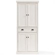 Crosley Furniture Seaside Wood 4 Door Coastal Pantry in Distressed White