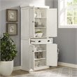 Crosley Furniture Seaside Wood 4 Door Coastal Pantry in Distressed White