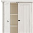 Crosley Furniture Seaside Wood 4 Door Coastal Pantry in Distressed White