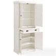 Crosley Furniture Seaside Wood 4 Door Coastal Pantry in Distressed White
