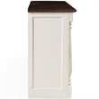 Crosley Furniture Shelby Wood 2 Drawer Buffet in Distressed White/Dark Brown