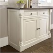 Crosley Furniture Shelby Wood 2 Drawer Buffet in Distressed White/Dark Brown