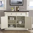 Crosley Furniture Shelby Wood 2 Drawer Buffet in Distressed White/Dark Brown