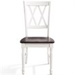 Crosley Furniture Shelby Wood Turned Leg Dining Side Chair in White (Set of 2)