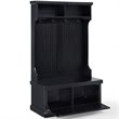 Crosley Furniture Seaside Wood Hall Tree in Distressed  Black