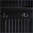 Crosley Furniture Seaside Wood Hall Tree in Distressed  Black