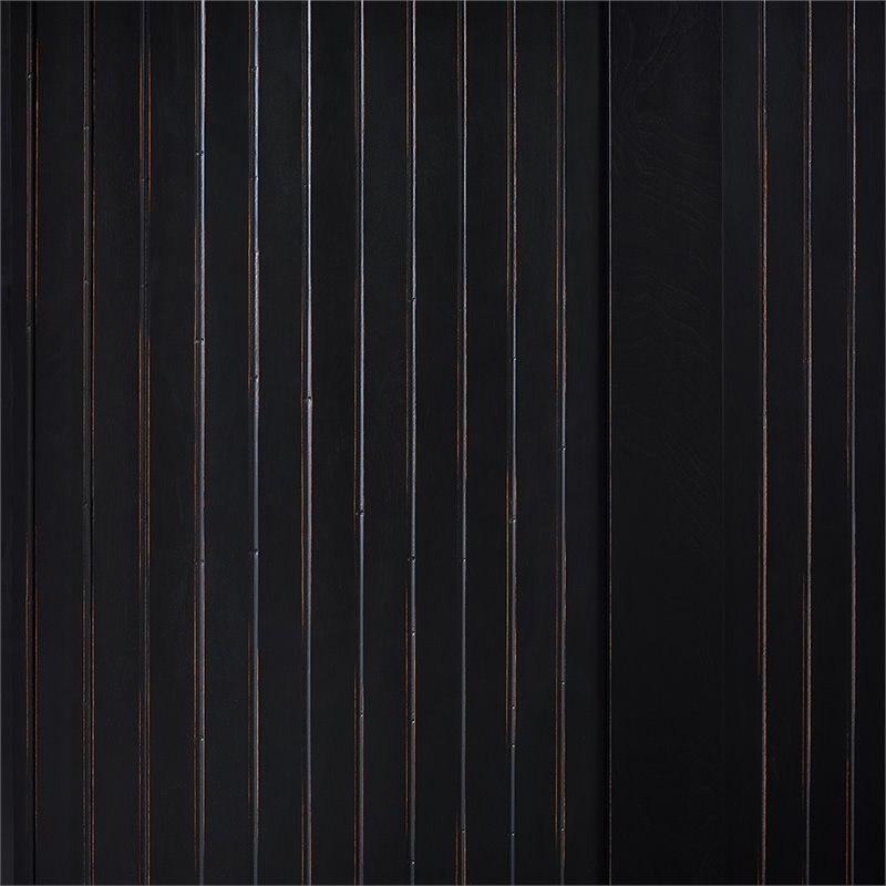 Crosley Furniture Seaside Wood Hall Tree in Distressed  Black