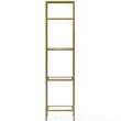 Crosley Furniture Aimee 4 Shelf Narrow Glass/Metal Etagere in Antique Gold