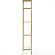 Crosley Furniture Aimee 4 Shelf Narrow Glass/Metal Etagere in Antique Gold