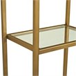 Crosley Furniture Aimee 4 Shelf Narrow Glass/Metal Etagere in Antique Gold