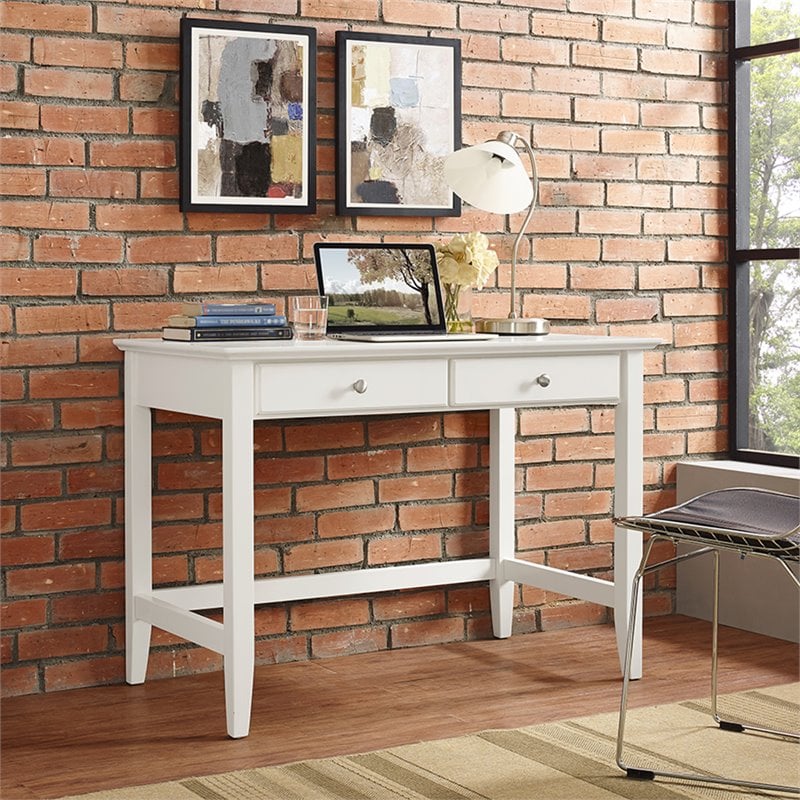 campbell writing desk in white finish