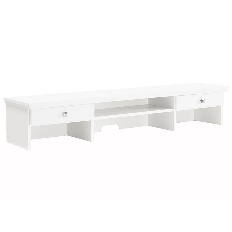 Crosley Furniture Adler 2 Drawer Hutch With Storage In White
