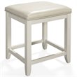 Crosley Furniture Vista Solid Pine Wood Vanity Stool in White