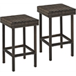 Crosley Furniture Palm Harbor 25&quot Metal Counter Stool in Brown (Set of 2)