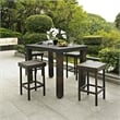 Crosley Palm Harbor Wicker Counter Height Patio Dining Table in Brown