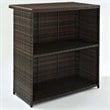 Crosley Palm Harbor Wicker / Rattan Patio Bar in Brown