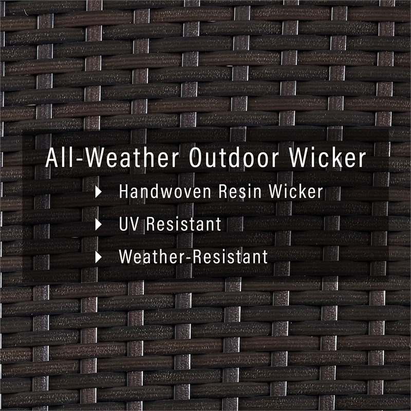 Crosley Palm Harbor Wicker / Rattan Patio Bar in Brown