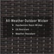 Crosley Palm Harbor Wicker / Rattan Patio Bar in Brown