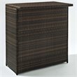 Crosley Palm Harbor Wicker / Rattan Patio Bar in Brown