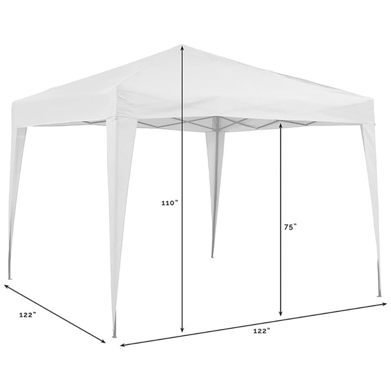 Crosley Hampton Collapsible Fabric Patio Canopy Gazebo in Tan