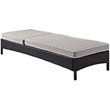 Crosley Palm Harbor Wicker Patio Chaise Lounge in Brown and Gray