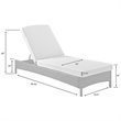 Crosley Palm Harbor Wicker Patio Chaise Lounge in Brown and Sand