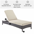 Crosley Palm Harbor Wicker Patio Chaise Lounge in Brown and Sand