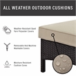 Crosley Palm Harbor Wicker Patio Chaise Lounge in Brown and Sand