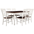 Crosley Furniture Shelby 7 Piece Wood Extendable Dining Set in Distressed White