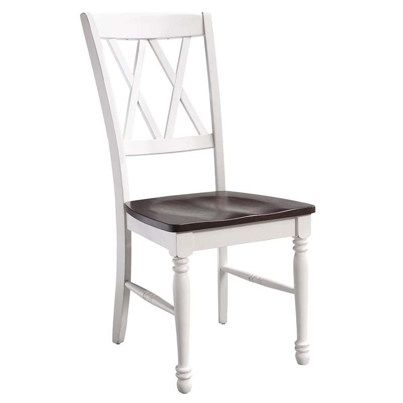 Crosley Furniture Shelby 7 Piece Wood Extendable Dining Set in Distressed White