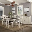 Crosley Furniture Shelby 7 Piece Wood Extendable Dining Set in Distressed White