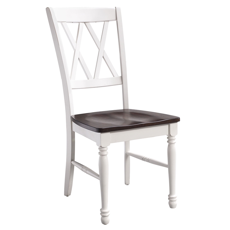 Crosley Furniture Shelby 5 Piece Wood Extendable Dining Set in Distressed White