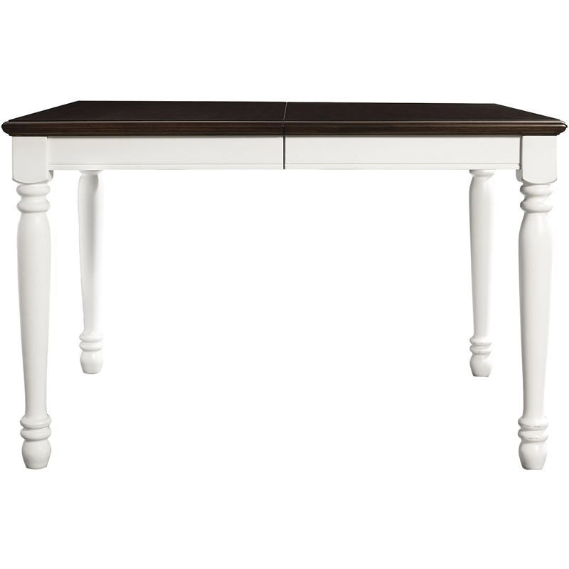 Crosley Furniture Shelby 5 Piece Wood Extendable Dining Set in Distressed White
