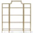 Crosley Furniture Aimee 3 Piece Glass/Metal Etagere Set in Antique Gold/Clear